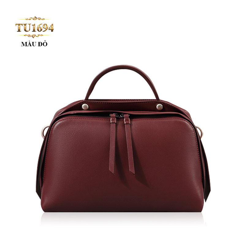 Túi xách đeo cao cấp form bầu dục khóa trên sành điệu TU1694 (Màu đỏ)