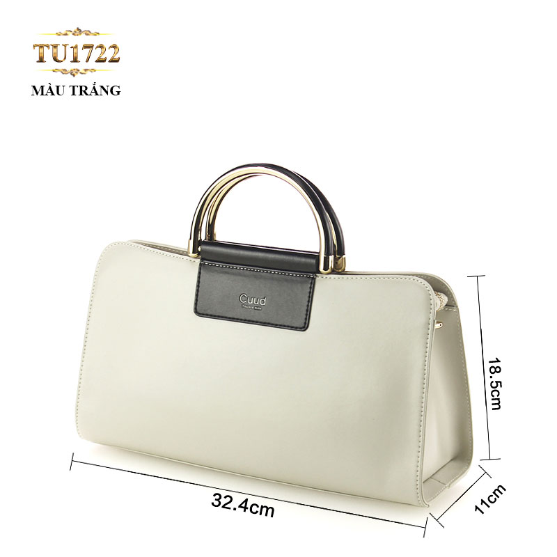 Túi xách đeo Cuud quai kim loại sang trọng TU1722 (Màu trắng)