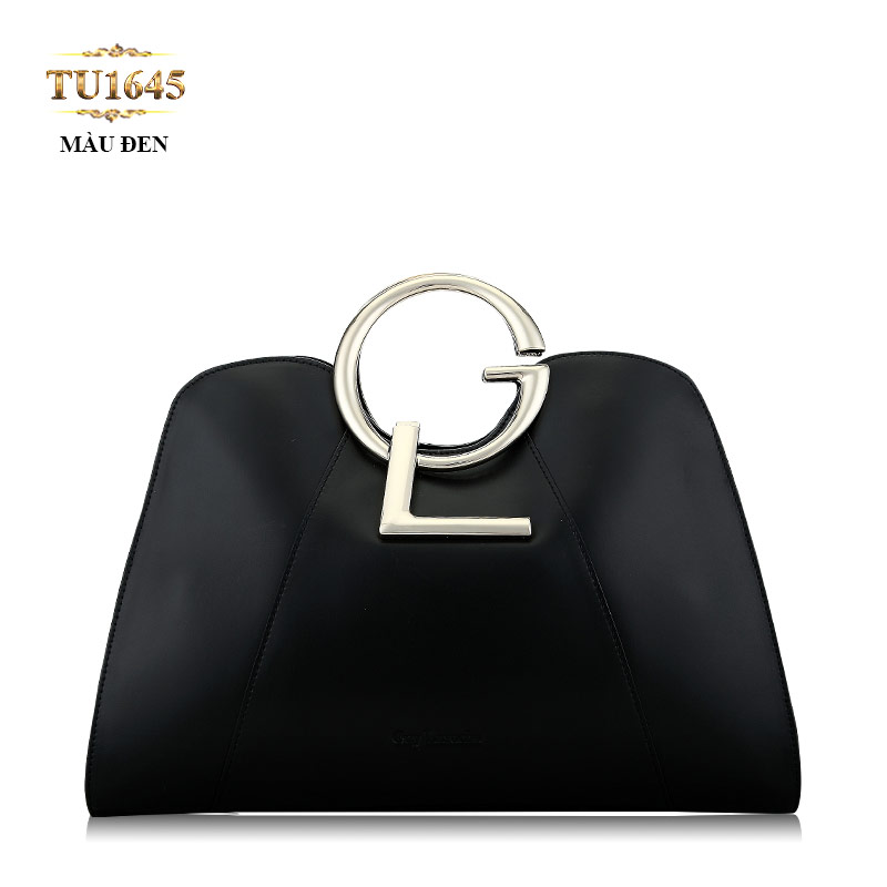 Túi xách GL cao cấp màu đen dáng hến thời trang TU1645 (Màu đen)